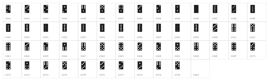FE-Dominoes Character Map