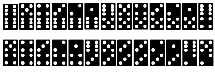 FE-Dominoes Font LOWERCASE