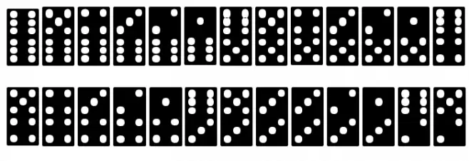 FE-Dominoes Font LOWERCASE