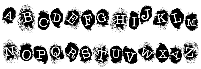 FE-FingerprintsInside Font LOWERCASE