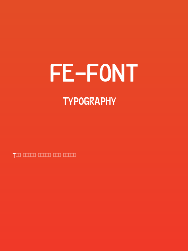 FE-Font Poster
