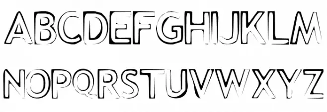 FE Grungee 23 Font UPPERCASE