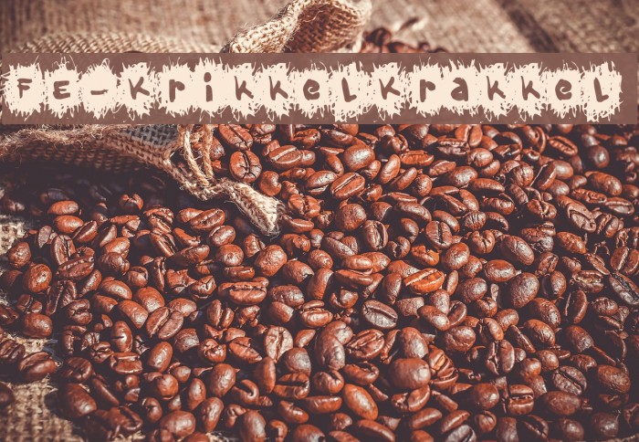 FE-KrikkelKrakkel Font examples