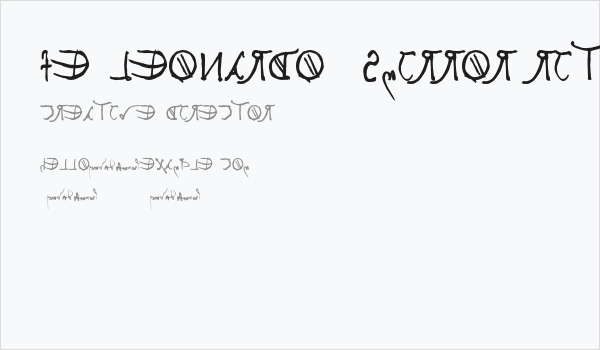 FE-Leonardo'smirrorwriting Business Card