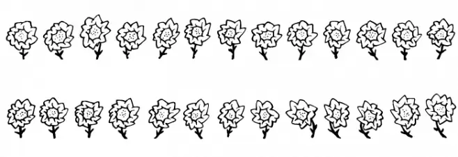 FE-Maja'sFlowers Schriftart Groß