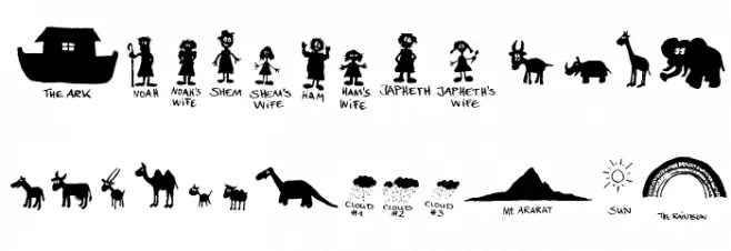 FE-Noah'sArk Schriftart Kleinbuchstaben