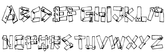 FE-Planks Font LOWERCASE