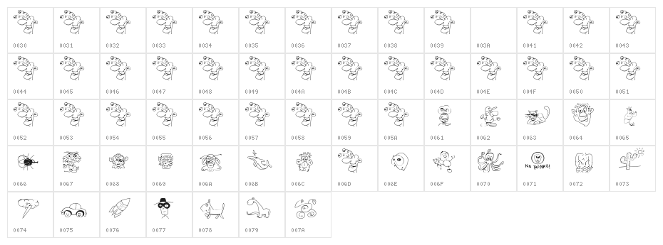 FE-PolkaYourEyesOut Character Map