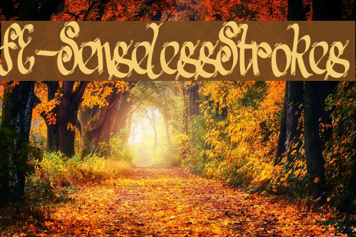 FE-SenselessStrokes Font examples