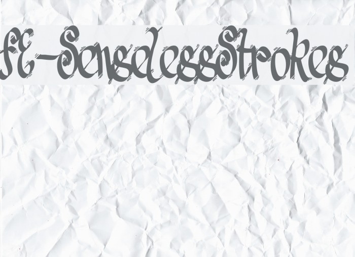 FE-SenselessStrokes Font examples