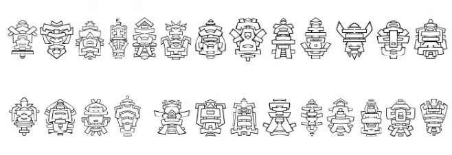 FE-Tribal フォント 大文字