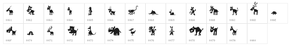 FE-WinPets1 Character Map