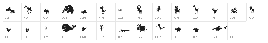 FE-WinPets2 Character Map