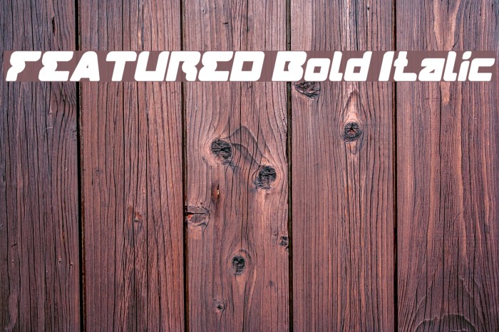 FEATURED Bold Italic Example 1