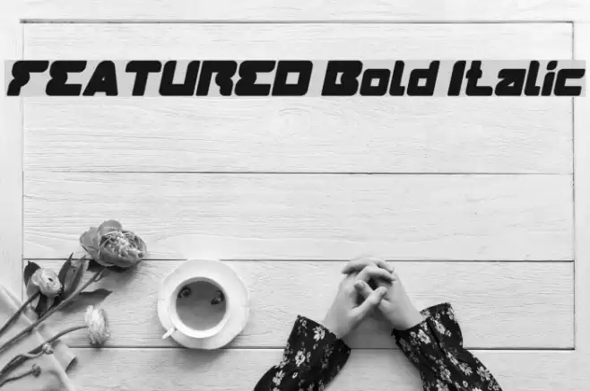 FEATURED Bold Italic Font examples