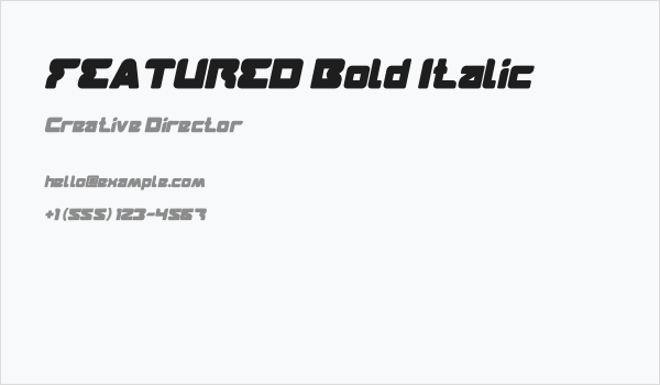 FEATURED Bold Italic Business Card