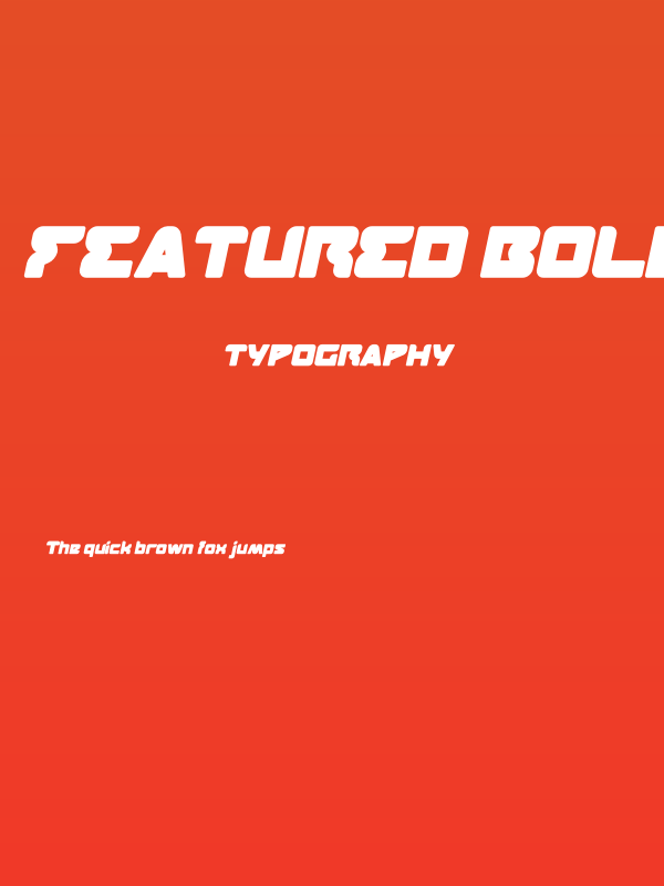 FEATURED Bold Italic Poster
