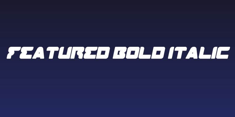 FEATURED Bold Italic Social Header