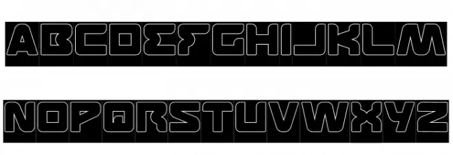 FEATURED-Hollow-Inverse フォント 大文字