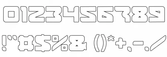 FEATURED-Hollow Font OTHER CHARS