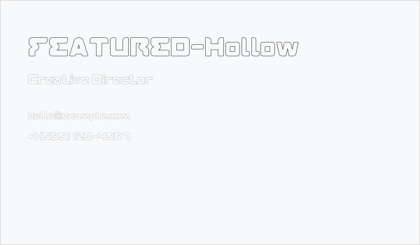 FEATURED-Hollow Business Card