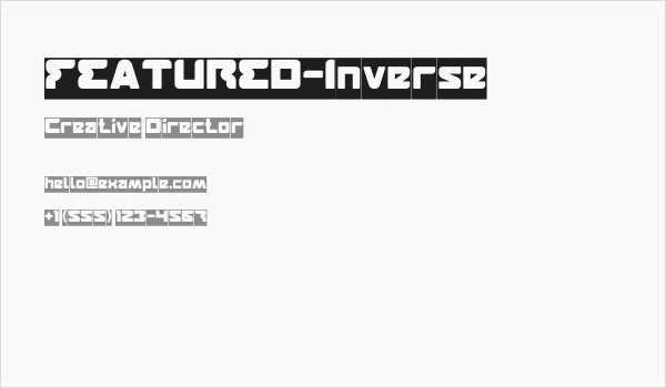FEATURED-Inverse Business Card
