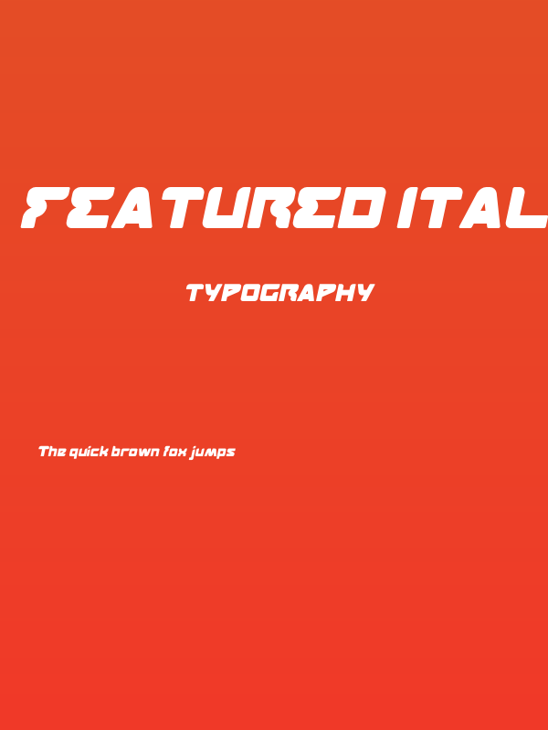 FEATURED Italic Poster