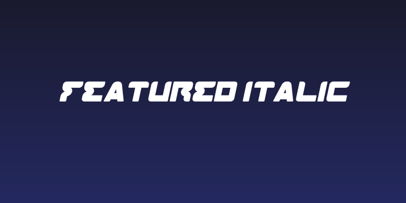 FEATURED Italic Social Header