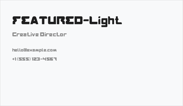 FEATURED-Light Business Card