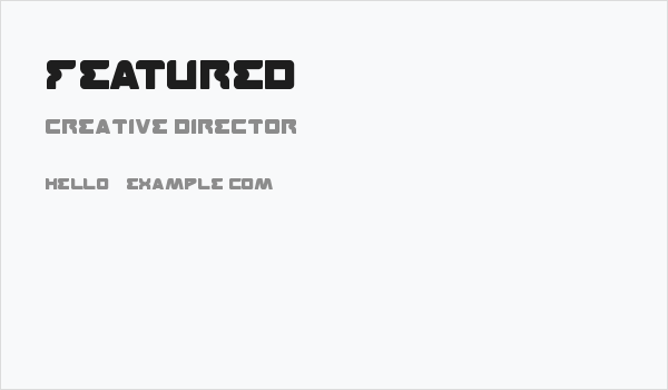 FEATURED Business Card