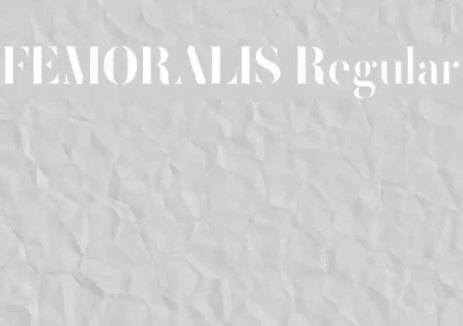 FEMORALIS Regular Font examples