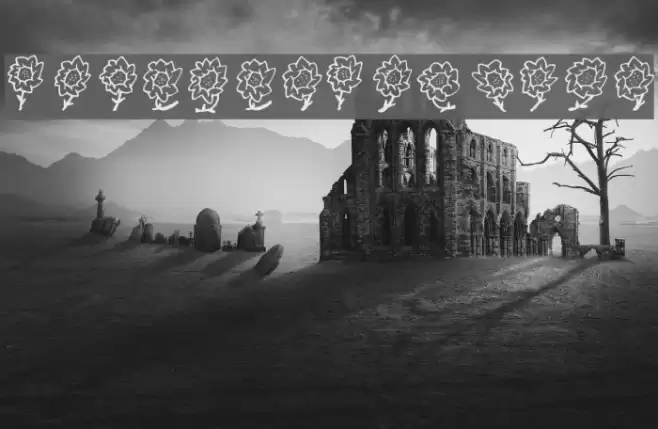 FEMajasFlowers Font examples