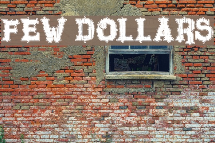 FEW DOLLARS Font examples