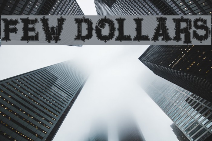 FEW DOLLARS Font examples