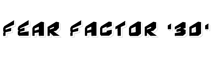 Fear Factor '3D'  Free Fonts Download