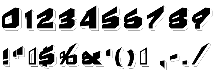 Fear Factor '3D' Font OTHER CHARS