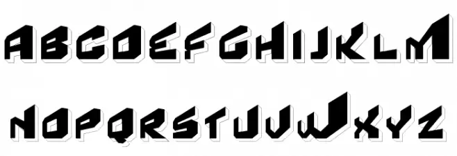 Fear Factor '3D' Schriftart Groß