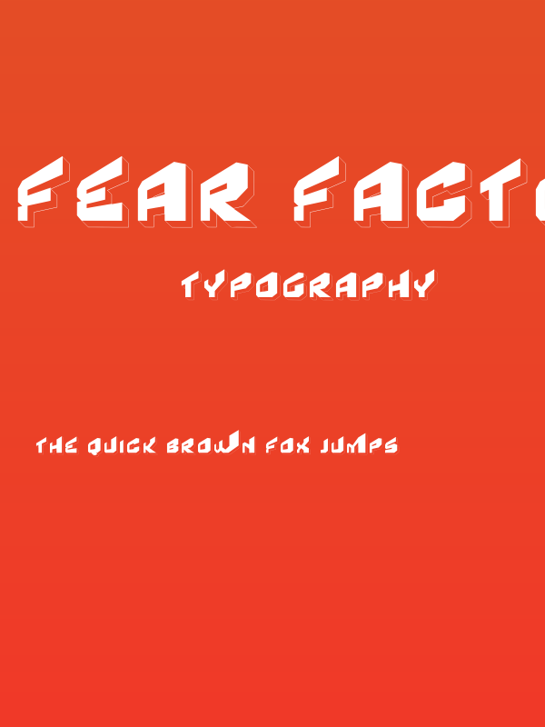 Fear Factor '3D' Poster