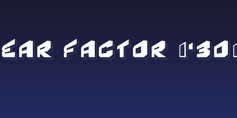 Fear Factor '3D' Social Header