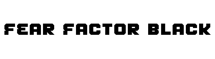 Fear Factor Black Font