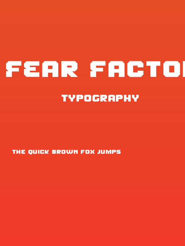 Fear Factor Black Poster