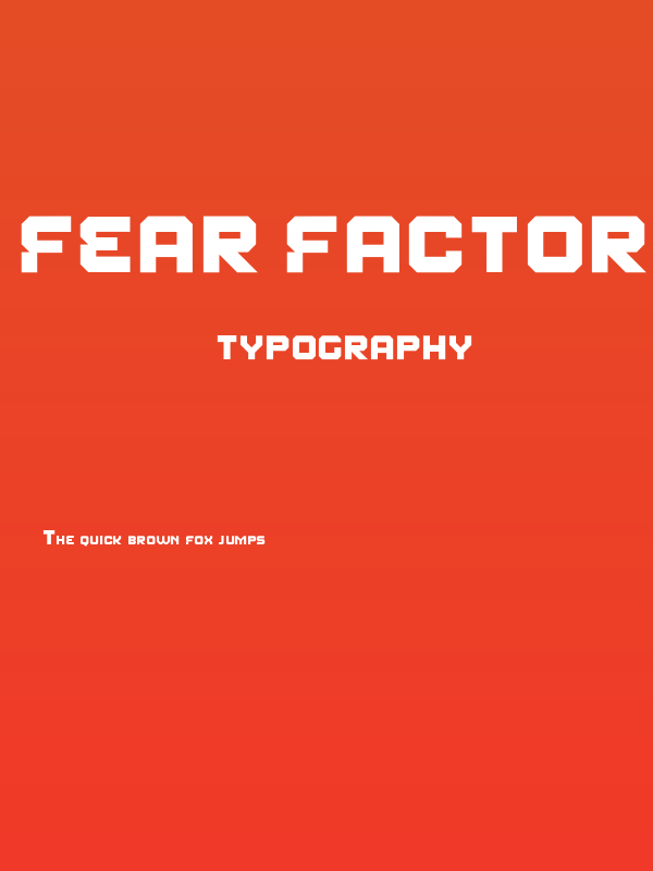 Fear Factor 'SmallCaps' Poster