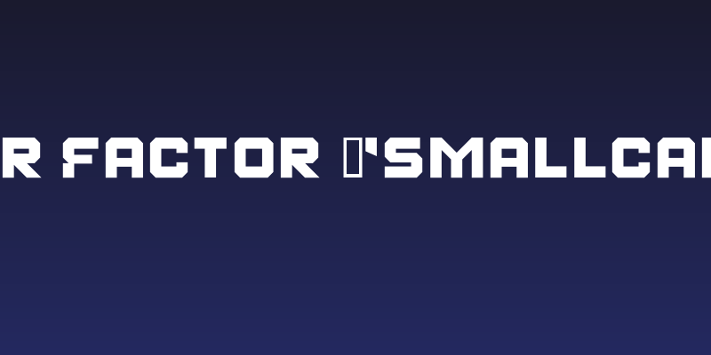 Fear Factor 'SmallCaps' Social Header