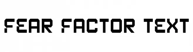 Fear Factor Text  font caratteri gratis