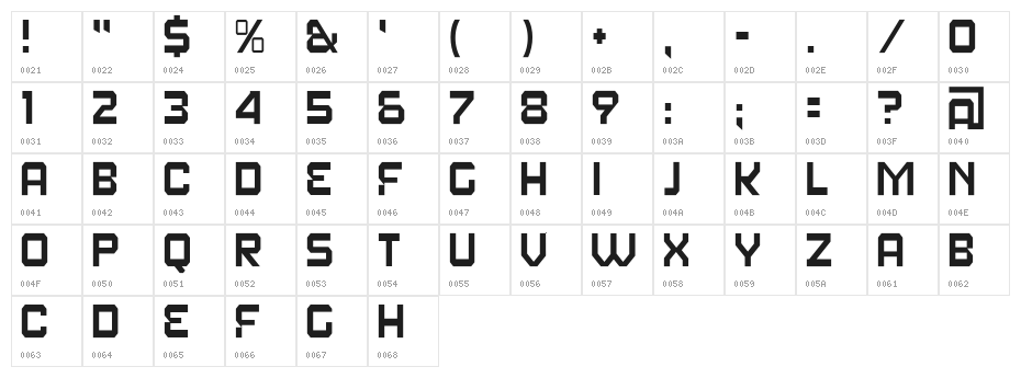 Fear Factor Text Character Map