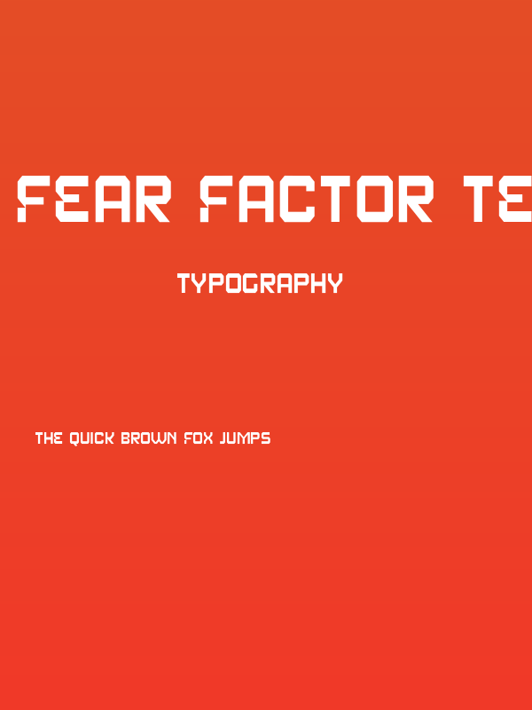 Fear Factor Text Poster