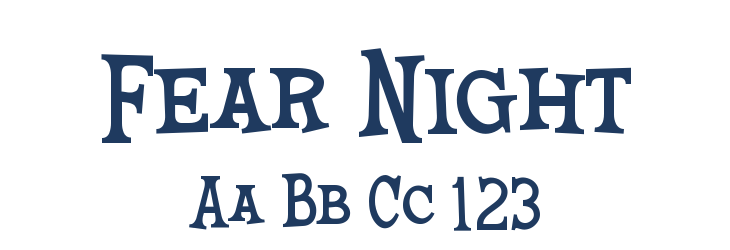 Fear Night Font Preview