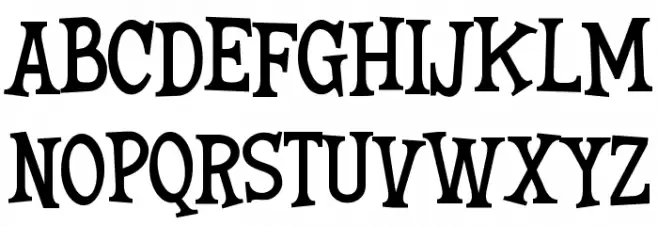 Fear Night Caratteri MAIUSCOLE