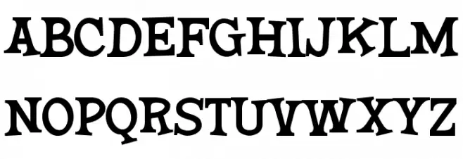 Fear Night Caratteri MINUSCOLO