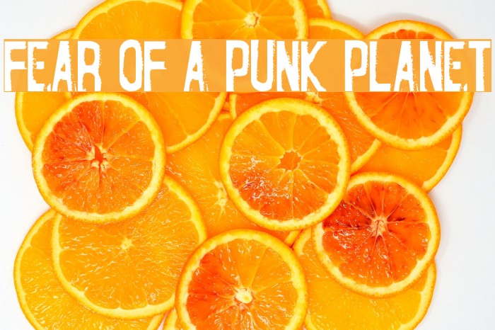 Fear of a Punk Planet Font examples